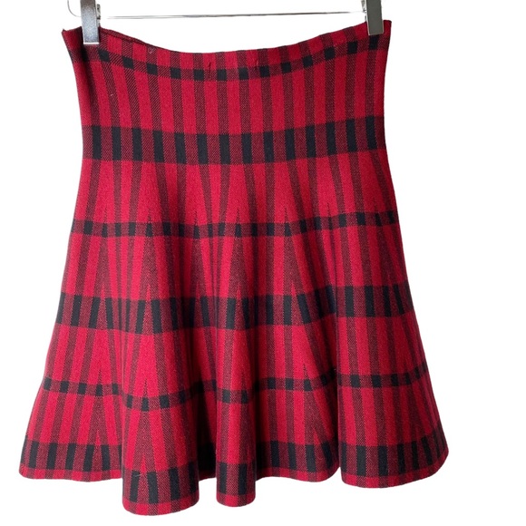 Vintage Max Edition Tartan Plaid Schoolgirl Preppy Academia Skater Skirt Red S/M - Picture 4 of 7